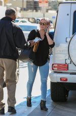 HILARY DUFF in Ripped Jeans Out in Beverly Hills 02/02/2016