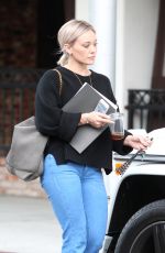 HILARY DUFF Leaves A Meeting in Beverly Hills 02/23/2016