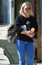 HILARY DUFF Leaves a Salon in Los Angeles 02/23/2016