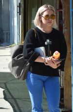 HILARY DUFF Leaves a Salon in Los Angeles 02/23/2016