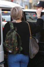 HILARY DUFF Leaves a Salon in Los Angeles 02/23/2016