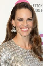 HILARY SWANK at Elton John Aids Foundation’s Oscar Viewing Party in West Hollywood 02/28/2016