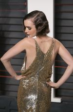 LILY COLLINS at Vanity Fair Oscar 2016 Party in Beverly Hills 02/28/2016