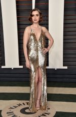 LILY COLLINS at Vanity Fair Oscar 2016 Party in Beverly Hills 02/28/2016