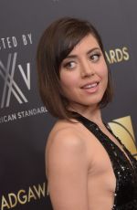 AUBREY PLAZA at Art Directors Guild 20th Annual Excellence in Production Awards in Beverly Hills 01/31/2016