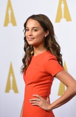 ALICIA VIKANDER at Academy Awards Nominee Luncheon in Beverly Hills 02/08/2016