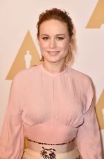 BRIE LARSON at Academy Awards Nominee Luncheon in Beverly Hills 02/08/2016