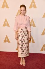BRIE LARSON at Academy Awards Nominee Luncheon in Beverly Hills 02/08/2016