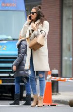 IRINA SHAYK Out and About in New York 02/04/2016