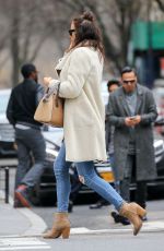 IRINA SHAYK Out and About in New York 02/04/2016