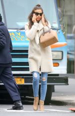 IRINA SHAYK Out and About in New York 02/04/2016