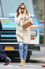 IRINA SHAYK Out and About in New York 02/04/2016