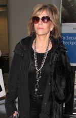 JANE FONDA at LAX Airport in Los Angeles 02/08/2016