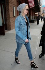 JENNIFER LAWRENCE in Jeans Out in New York 02/19/2016