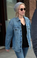 JENNIFER LAWRENCE in Jeans Out in New York 02/19/2016