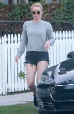 JENNIFER LAWRENCE in Shorts Out with Friends in Los Angeles 02/21/2016