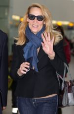 JERRY HALL at Heathrow Airport in London 02/12/2016