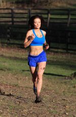 JESS IMPIAZZI Work Out at a Park in Surrey