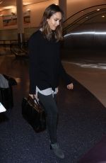 JESSICA ALBA at Los Angeles International Airport 02/17/2016