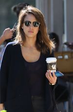 JESSICA ALBA Out for Breakfast in West Hollywood 02/15/2016