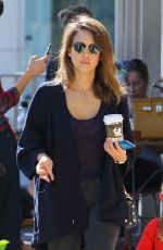 JESSICA ALBA Out for Breakfast in West Hollywood 02/15/2016