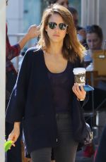 JESSICA ALBA Out for Breakfast in West Hollywood 02/15/2016