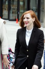 JESSICA CHASTAIN on the Set of 