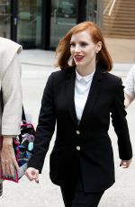 JESSICA CHASTAIN on the Set of 