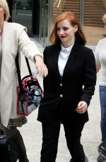 JESSICA CHASTAIN on the Set of 