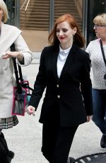 JESSICA CHASTAIN on the Set of 
