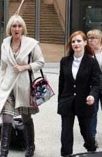 JESSICA CHASTAIN on the Set of 