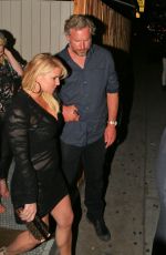 JESSICA SIMPSON Leaves Nice Guy in West Hollywood 02/19/2016
