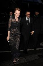 JULIANNE MOORE Arrives at Charles Finch Pre-bafta Party in London 02/13/2016