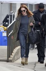JULIANNE MOORE Arrives at Inside Amy Schumer Set in New York 02/04/2016