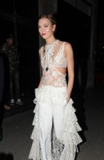 KARLIE KLOSS Arrives at Brit Awards Afterparty in London 02/24/2016