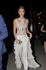 KARLIE KLOSS Arrives at Brit Awards Afterparty in London 02/24/2016