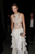 KARLIE KLOSS Arrives at Brit Awards Afterparty in London 02/24/2016
