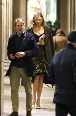 KARLIE KLOSS Out and About in Milan 02/25/2016