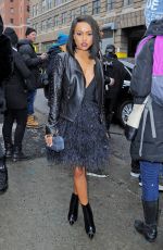 KARREUCHE TRAN Arrives at Jerremy Scott Fashion Show at New York Fashion Week 02/15/2016