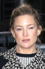 KATE HUDSON Arrives at Late Show With Stephen Colbert in New York 02/17/2016