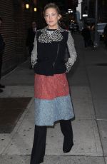 KATE HUDSON Arrives at Late Show With Stephen Colbert in New York 02/17/2016