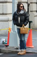 KATIE HOLMES Out and About in New York 02/05/2016