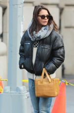 KATIE HOLMES Out and About in New York 02/05/2016