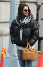 KATIE HOLMES Out and About in New York 02/05/2016