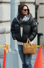 KATIE HOLMES Out and About in New York 02/05/2016