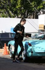 KENDALL JENNER Drive Her 1957 Corvette Out in west hollywood - 2/4/16 [mq]