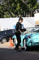 KENDALL JENNER Drive Her 1957 Corvette Out in west hollywood - 2/4/16 [mq]