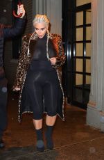 KIM KARDASHIAN Leaves Carbone in New York 02/15/2016