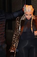 KIM KARDASHIAN Leaves Carbone in New York 02/15/2016