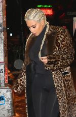 KIM KARDASHIAN Leaves Carbone in New York 02/15/2016